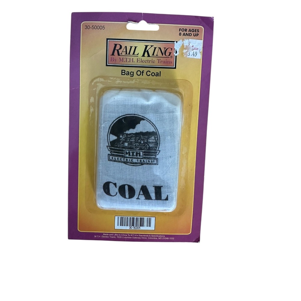 Rail King MTH Electric Trains Bag of Coal O Gauge Accessory 30-50005 New Sealed